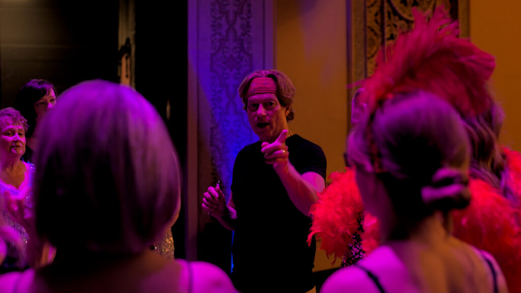 The historic Columbia Theatre in Longview, Washington, hosting the Cabaret Follies with live music, stage performances, and film screens as part of its longstanding role as a performing arts venue in the Lower Columbia region.