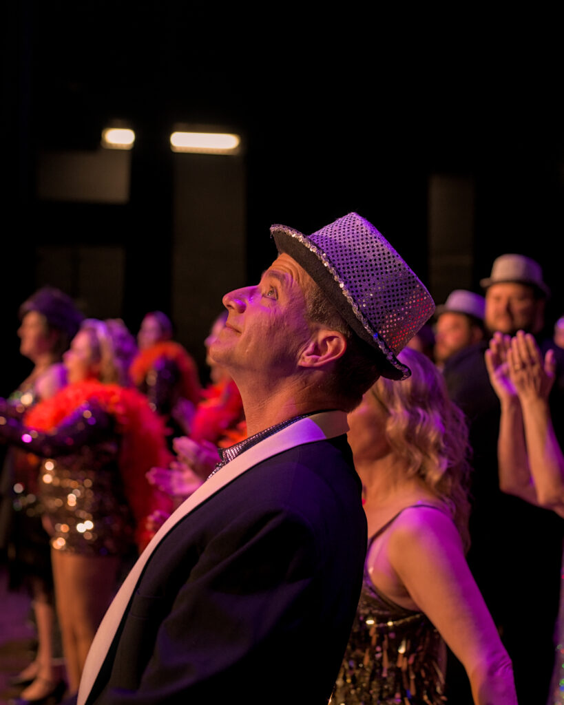 The historic Columbia Theatre in Longview, Washington, hosting the Cabaret Follies with live music, stage performances, and film screens as part of its longstanding role as a performing arts venue in the Lower Columbia region.